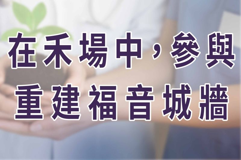在禾場中，參與重建福音城牆